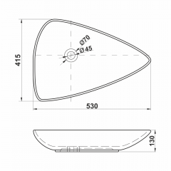Раковина MELANA MLN-320366