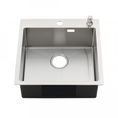 Мойка R5050HK MELANA ProfLine 3,0/200 САТИН врезная квадратная в комплекте с дозатором и коландером