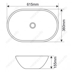 Раковина MELANA MLN-7811AMB (матовая черная)