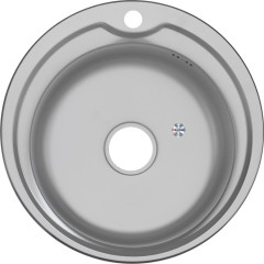 Мойка 510 MELANA 0,8/180 ДЕКОР врезная круглая с сифоном (101D t *12)