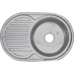 Мойка 7750 U MELANA 0,6/160 врезная овальная с сифоном (122 ta *15)
