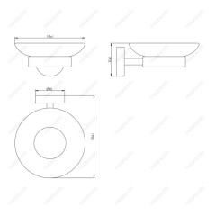 Мыльница стеклянная MELANA сатин хром MLN-867010-1