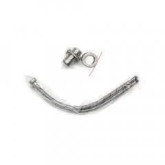 Смеситель д/ум MELANA-610601 Paola Hi-tech нерж.сталь, однорычажный, сатин, литой излив