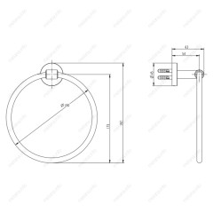 Держатель для полотенца MELANA сатин хром MLN-861009