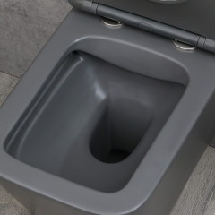 Унитаз подвесной безободковый MELANA MLN-310304MDG матовый темно серый