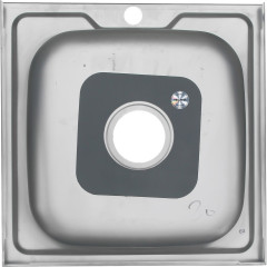 Мойка 5050 MELANA 0,8/180 накладная квадратная с сифоном (003 ta*10)