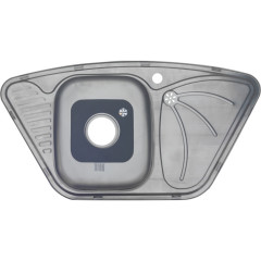 Мойка 9550A MELANA 0,8/180 врезная угловая с сифоном (222 A t *7)