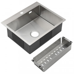 Мойка R6050HK MELANA ProfLine 3,0/200 САТИН врезная прямоугольная в комплекте с коландером