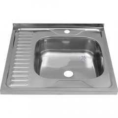 Мойка 6060 R MELANA 0,4/160 накладная прямоугольная (073 t R*20)