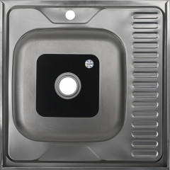 Мойка 6060 R MELANA 0,4/160 накладная прямоугольная (073 t R*20)