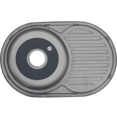 Мойка 7750 U N 0,6/160 врезная овальная с сифоном (122N*15)