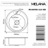 Мойка 490 MELANA 0,8/180 ДЕКОР врезная круглая с сифоном (090D ta *15)