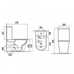 Унитаз-компакт MELANA MLN-310307MB