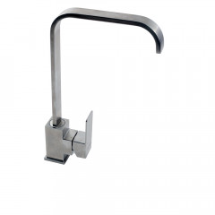 Смеситель д/кухни MELANA-F8113 нерж.сталь, однорычажный, сатин, высокий излив