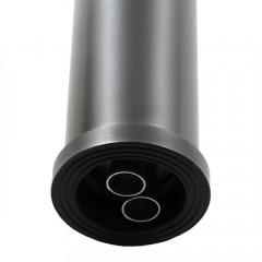 Смеситель д/ум MELANA-610102PVD-B Tondo нерж.сталь, однорычажный, графит