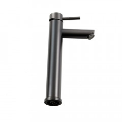 Смеситель д/ум MELANA-610102PVD-B Tondo нерж.сталь, однорычажный, графит