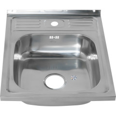 Мойка 5060 MELANA 0,6/160 накладная прямоугольная с сифоном (013t*15)