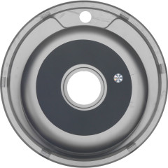 Мойка 490 N 0,6/170 врезная круглая с сифоном (017N*16)