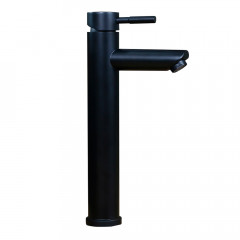 Смеситель д/ум MELANA-610102PVD-B Tondo нерж.сталь, однорычажный, графит