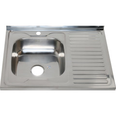 Мойка 8060 L MELANA 0,8/180 накладная прямоугольная с сифоном (007 t L *10)