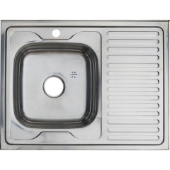 Мойка 8060 L MELANA 0,8/180 накладная прямоугольная с сифоном (007 t L *10)
