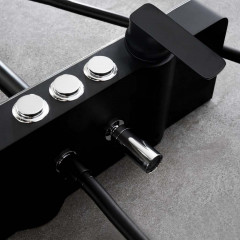 Душевая система MELANA-610501B MALE нерж.сталь, с тропическим душем, лейкой