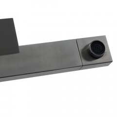 Смеситель д/кухни MELANA-610203 Cubo нерж.сталь, однорычажный, сатин, литой излив