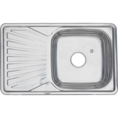 Мойка 7848 U MELANA 0,8/180 врезная прямоугольная с сифоном (123 t *10)