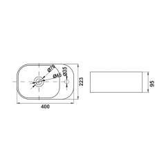 Раковина MELANA MLN-320325