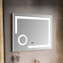 Зеркало с LED-подсветкой MELANA-8060 подогрев / часы / космет.зеркало (MLN-LED090)