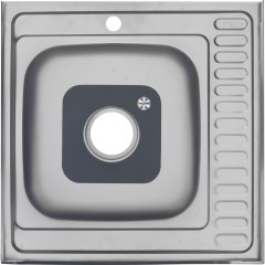 Мойка 6060 R MELANA 0,6/160 накладная прямоугольная с сифоном (015 t R *10)