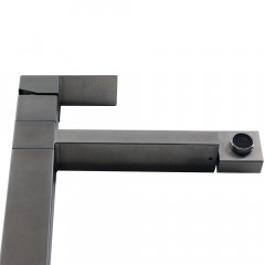 Смеситель д/кухни MELANA-610203 Cubo нерж.сталь, однорычажный, сатин, литой излив