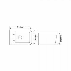 Унитаз подвесной безободковый MELANA MLN-310304