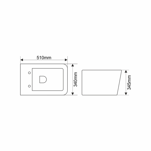 Унитаз подвесной безободковый MELANA MLN-310304