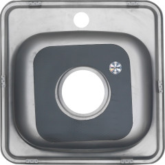 Мойка 3838 MELANA 0,6/160 ИУ врезная квадратная без сифона (022 ti *15)