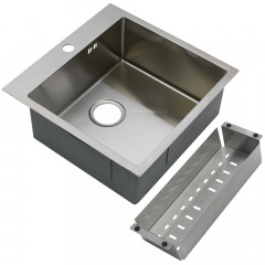 Мойка R5050H MELANA ProfLine 3,0/200 САТИН врезная квадратная в комплекте с коландером