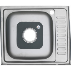 Мойка 6050 R MELANA 0,8/180 накладная прямоугольная с сифоном (178 t R *10)