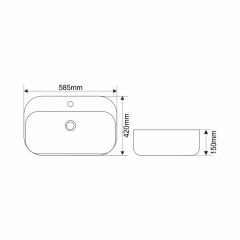 Раковина MELANA MLN-320326