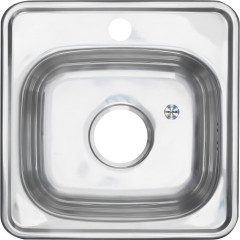 Мойка 3838 MELANA 0,6/160 ИУ врезная квадратная без сифона (022 ti *15)
