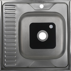 Мойка 6060 L MELANA 0,4/160 накладная прямоугольная (073 t L*20)