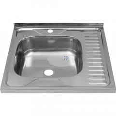 Мойка 6060 L MELANA 0,4/160 накладная прямоугольная (073 t L*20)