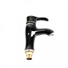 Смеситель д/ум MLN-F-002CBK керамический, однорычажный, черный