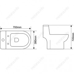 Унитаз-моноблок MELANA MLN-2013