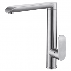 Смеситель д/кухни MELANA-610603 Paola Hi-tech нерж.сталь, однорычажный, сатин, литой излив