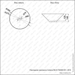Раковина MELANA MLN-7020-B1+B18 (T4006HB1+B18 ) (сине-черная)