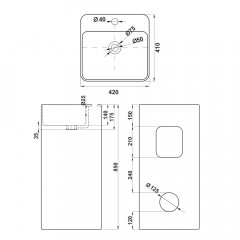 Раковина напольная MELANA MLN-B125