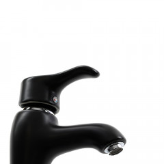 Смеситель д/ум MLN-F-002CBK-M керамический, однорычажный, черный матовый