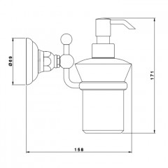 NICOLAZZI ACCESSORI CLASSICA Дозатор для жидкого мыла, подвесной, цвет хром