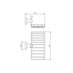Nicolazzi Onice Полочка-решетка прямоугольная, цвет: хром