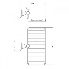 Nicolazzi Accessori Мыльница-решетка подвесная, цвет: бронза